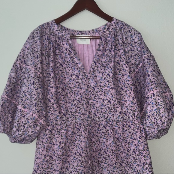 SOLD —-Tuckernuck HYACINTH HOUSE  NWT Purple Floral Matilda Dress med - Picture 3 of 14